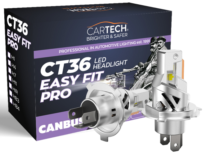 ΛΑΜΠΑ LED CT36 EASY FIT PRO CANBUS H4 70W 6500 CARTECH ΛΑΜΠΑ LED CT36 EASY FIT PRO CANBUS H4 70W 6500 CARTECH
