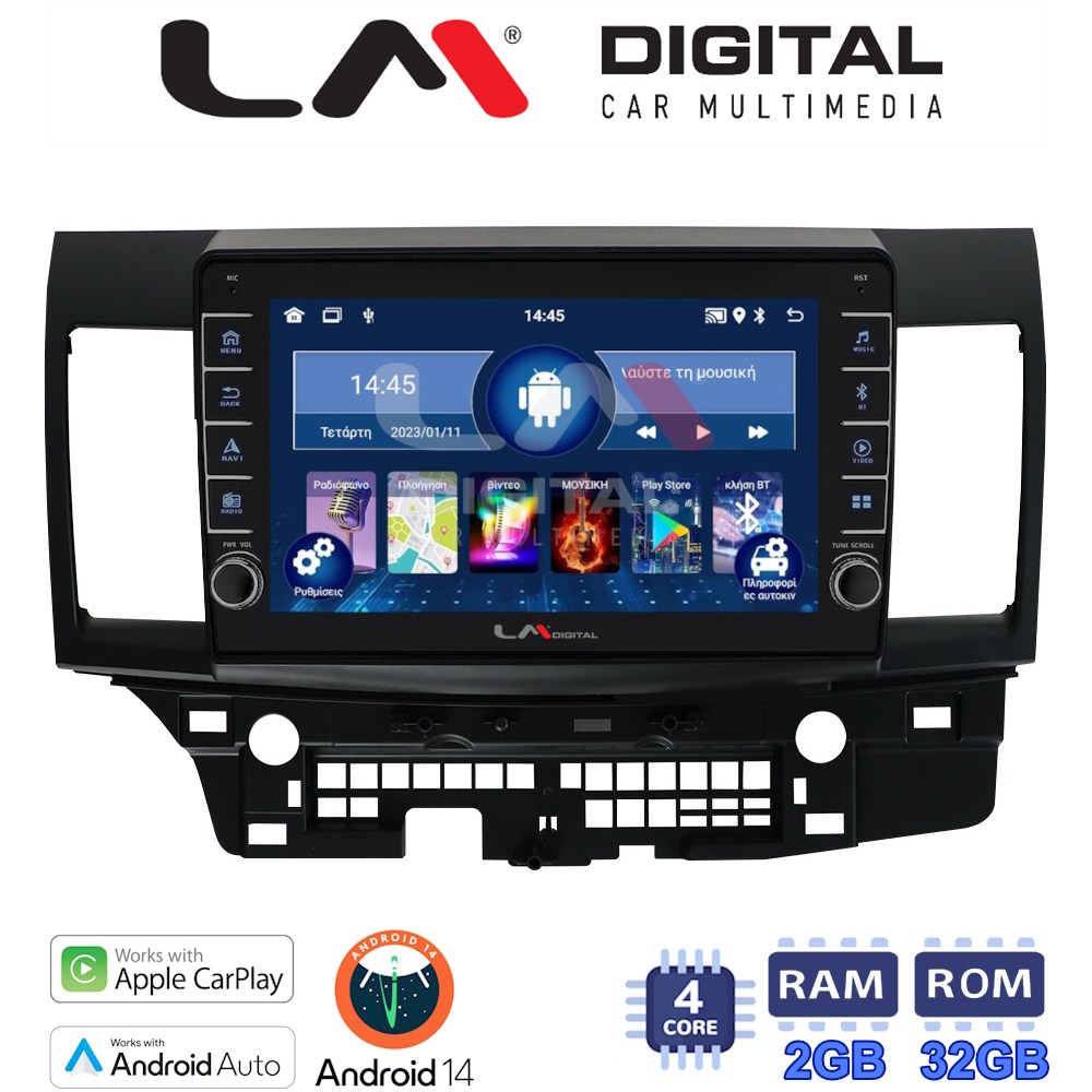 OEM για Mitsubishi Lancer 2008 > με 4Core 2GB/32GB OEM για Mitsubishi Lancer 2008 > με 4Core 2GB/32GB