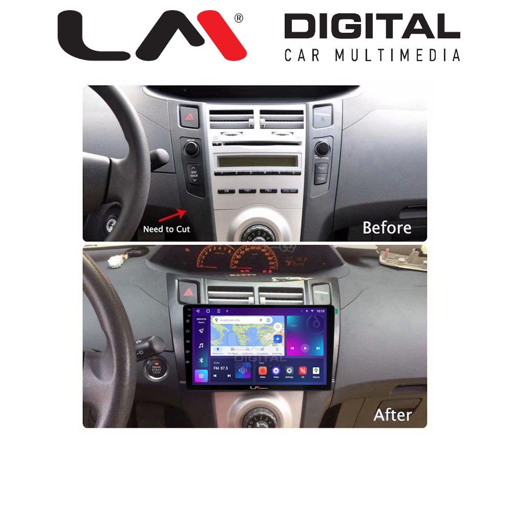 OEM για Τoyota Yaris 2006 > 2011 με 8core 4GB/64GB OEM για Τoyota Yaris 2006 > 2011 με 8core 4GB/64GB