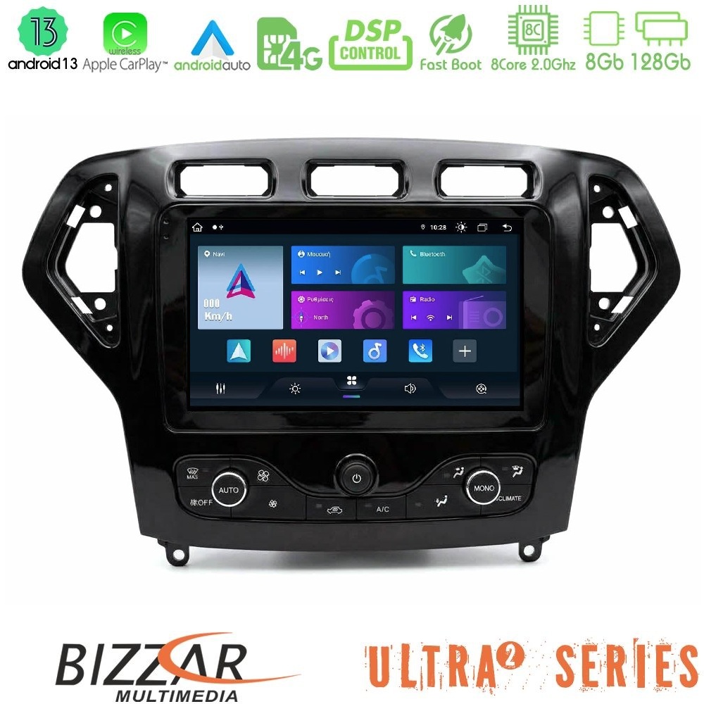 Bizzar Ultra Series Ford Mondeo 2007-2010 (Auto AC με NAVI) 8core Android13 8+128GB Navigation Multimedia Tablet 9 Bizzar Ultra Series Ford Mondeo 2007-2010 (Auto AC με NAVI) 8core Android13 8+128GB Navigation Multimedia Tablet 9