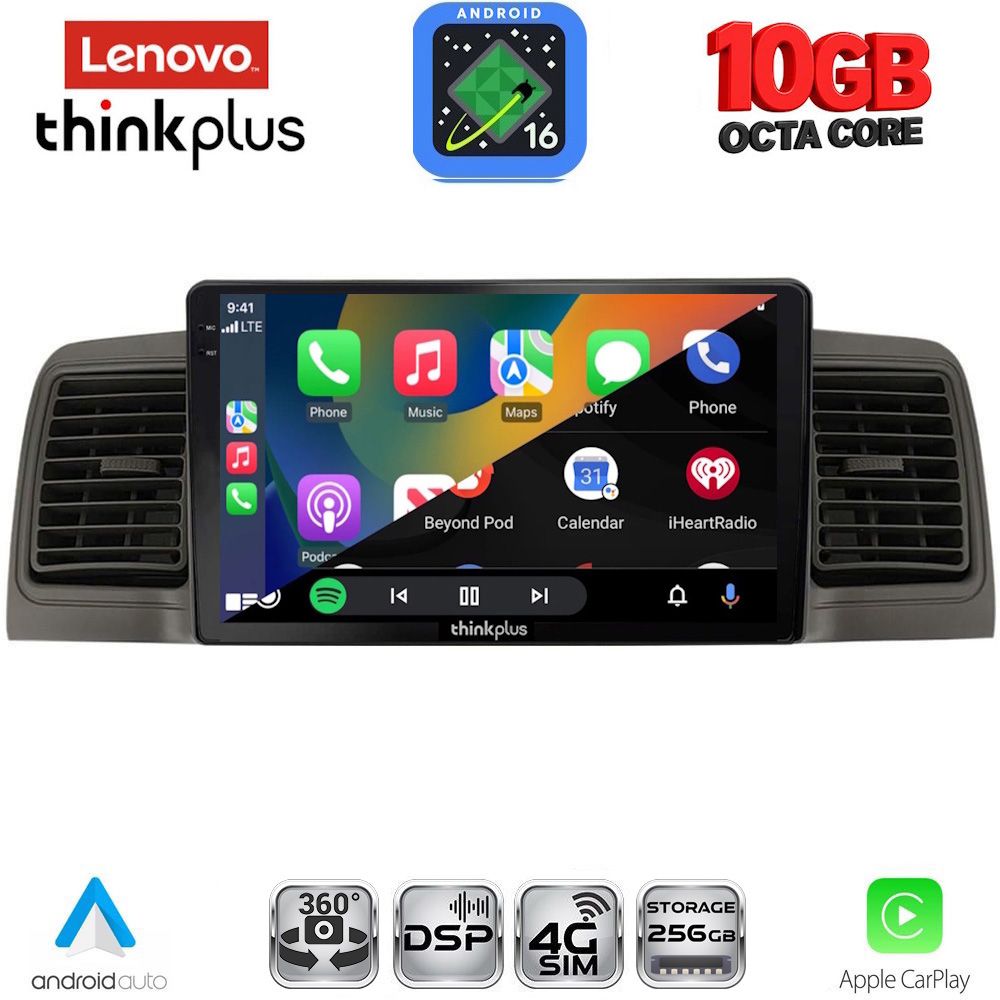 LENOVO LTM 11712BL_CPA (9inc) MULTIMEDIA TABLET for TOYOTA COROLLA mod. 2001-2006 (BLACK) LENOVO LTM 11712BL_CPA (9inc) MULTIMEDIA TABLET for TOYOTA COROLLA mod. 2001-2006 (BLACK)