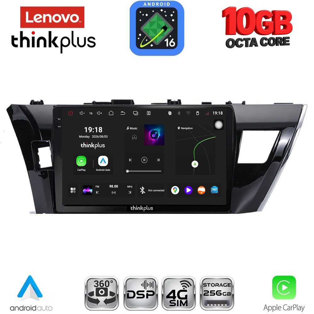 LENOVO LTM 11714SM_CPA (10inc) MULTIMEDIA TABLET for TOYOTA COROLLA mod. 2013-2016 LENOVO LTM 11714SM_CPA (10inc) MULTIMEDIA TABLET for TOYOTA COROLLA mod. 2013-2016