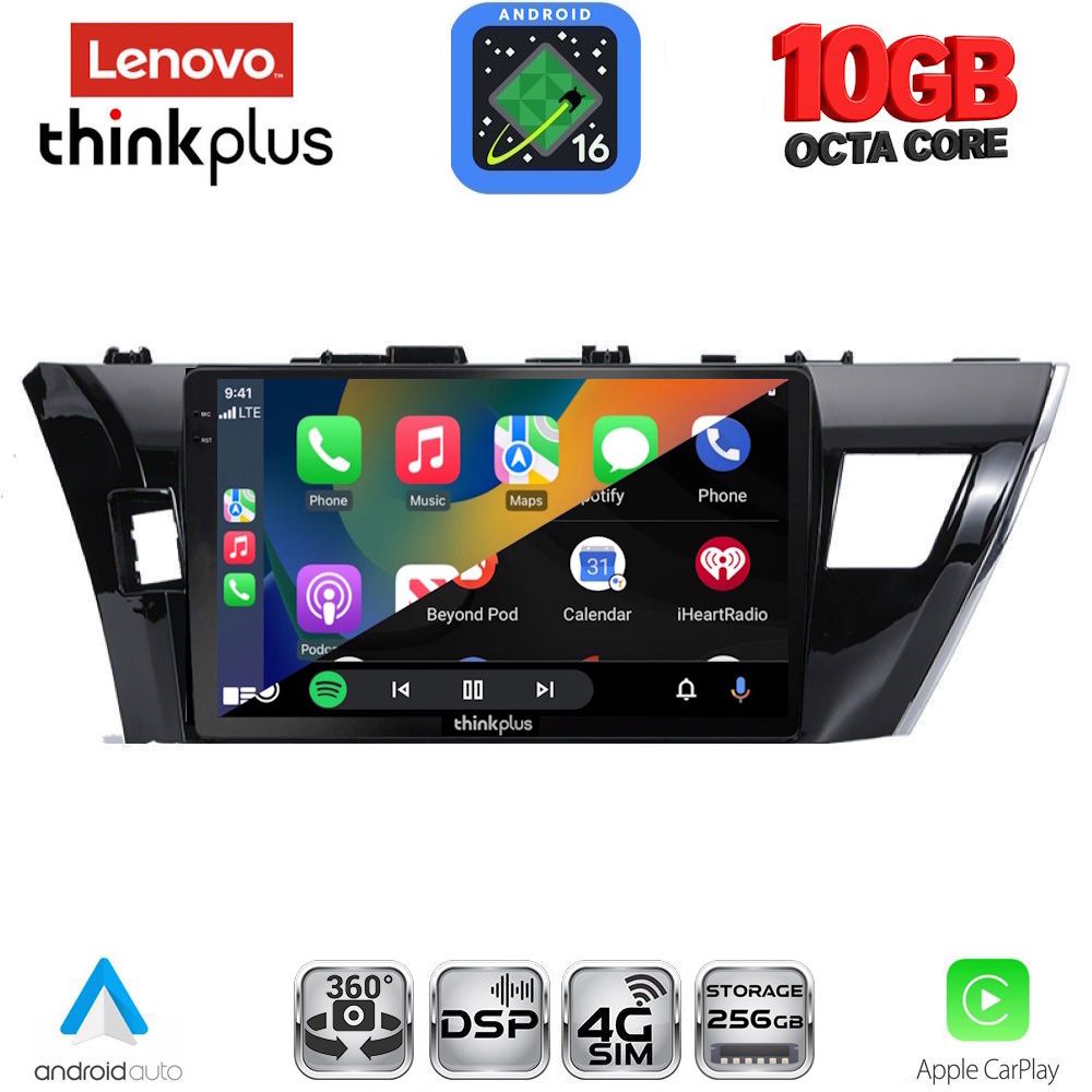 LENOVO LTM 11714SM_CPA (10inc) MULTIMEDIA TABLET for TOYOTA COROLLA mod. 2013-2016 LENOVO LTM 11714SM_CPA (10inc) MULTIMEDIA TABLET for TOYOTA COROLLA mod. 2013-2016