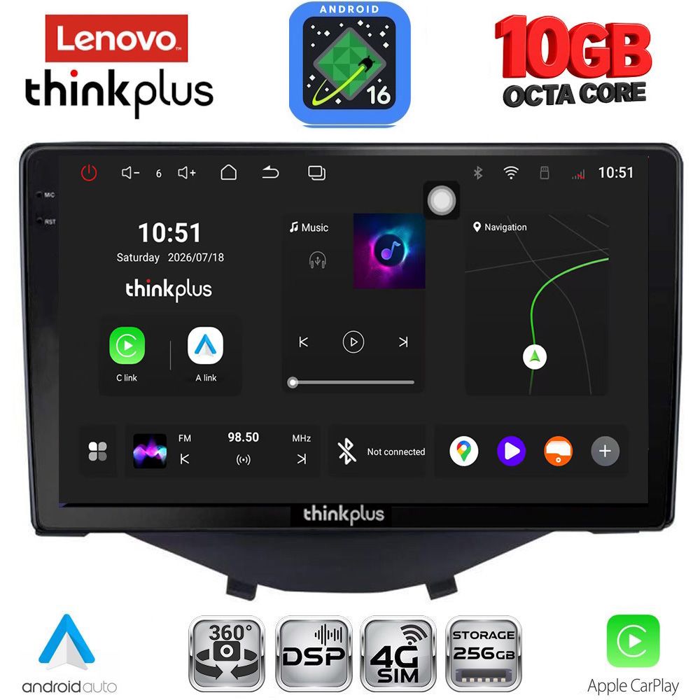 LENOVO LTM 11715_CPA CLIMA-A/C (9inc) MULTIMEDIA TABLET for CITROEN C1-PEUGEOT 108-TOYOTA AYGO mod. 2014-2022 LENOVO LTM 11715_CPA CLIMA-A/C (9inc) MULTIMEDIA TABLET for CITROEN C1-PEUGEOT 108-TOYOTA AYGO mod. 2014-2022