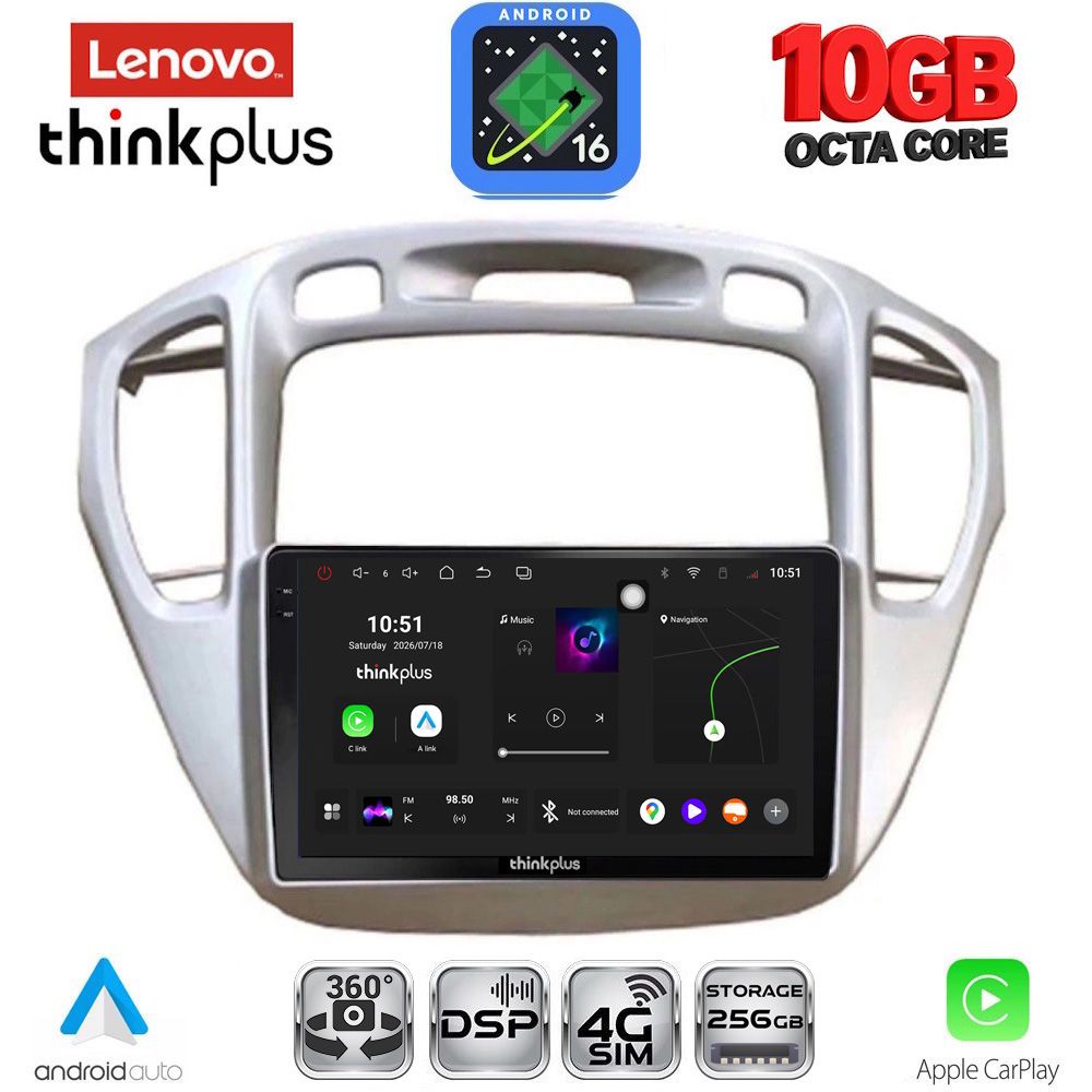 LENOVO LTM 11718_CPA (9inc) MULTIMEDIA TABLET for TOYOTA HIGHLANDER mod. 2002-2009 LENOVO LTM 11718_CPA (9inc) MULTIMEDIA TABLET for TOYOTA HIGHLANDER mod. 2002-2009