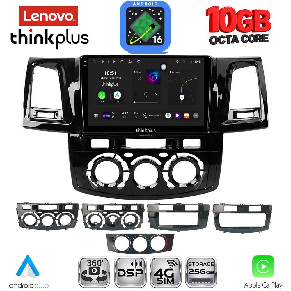 LENOVO LTM 11720_CPA (9inc) MULTIMEDIA TABLET for TOYOTA HILUX mod. 2005-2016 LENOVO LTM 11720_CPA (9inc) MULTIMEDIA TABLET for TOYOTA HILUX mod. 2005-2016