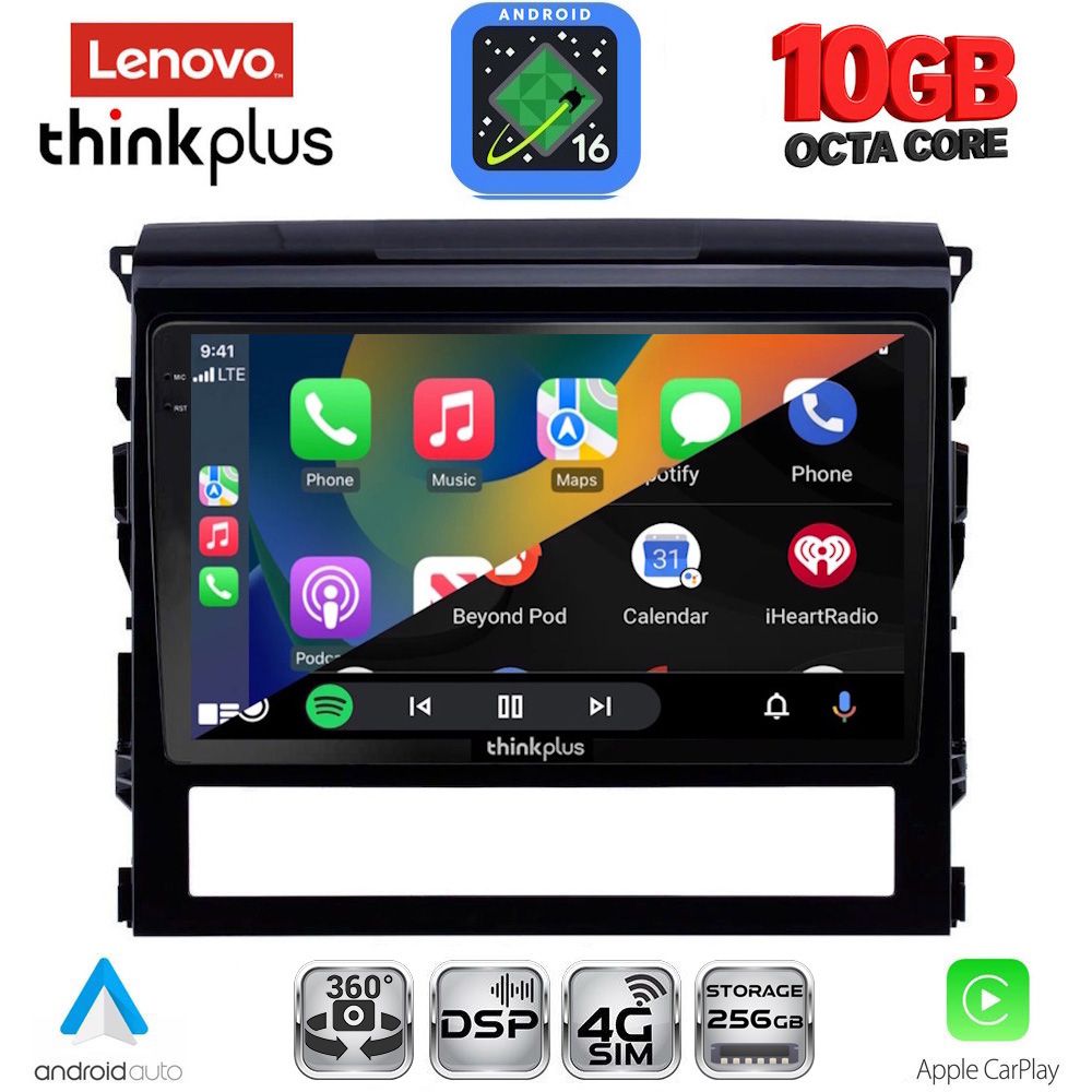 LENOVO LTM 11725_CPA (9inc) MULTIMEDIA TABLET for TOYOTA LANDCRUISER mod. 2016-2019 LENOVO LTM 11725_CPA (9inc) MULTIMEDIA TABLET for TOYOTA LANDCRUISER mod. 2016-2019