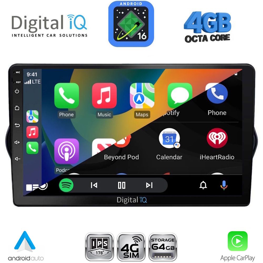 DIGITAL IQ RTG 6148_CPA (9inc) MULTIMEDIA TABLET for FIAT TIPO mod. 2015-2023 DIGITAL IQ RTG 6148_CPA (9inc) MULTIMEDIA TABLET for FIAT TIPO mod. 2015-2023