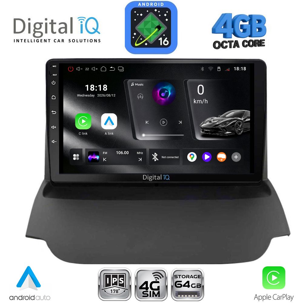 DIGITAL IQ RTG 6150_CPA (9inc) MULTIMEDIA TABLET for FORD B-MAX mod. 2012-2017 DIGITAL IQ RTG 6150_CPA (9inc) MULTIMEDIA TABLET for FORD B-MAX mod. 2012-2017