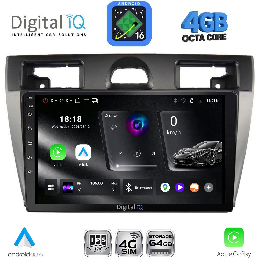 DIGITAL IQ RTG 6153SL_CPA (9inc) MULTIMEDIA TABLET for FORD FIESTA mod. 2005-2008 (SILVER) DIGITAL IQ RTG 6153SL_CPA (9inc) MULTIMEDIA TABLET for FORD FIESTA mod. 2005-2008 (SILVER)