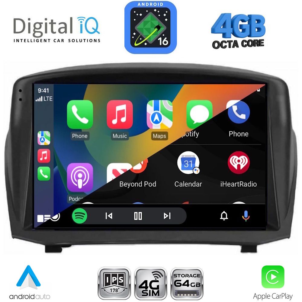 DIGITAL IQ RTG 6154B_CPA (9inc) MULTIMEDIA TABLET for FORD FIESTA mod. 2008-2017 DIGITAL IQ RTG 6154B_CPA (9inc) MULTIMEDIA TABLET for FORD FIESTA mod. 2008-2017