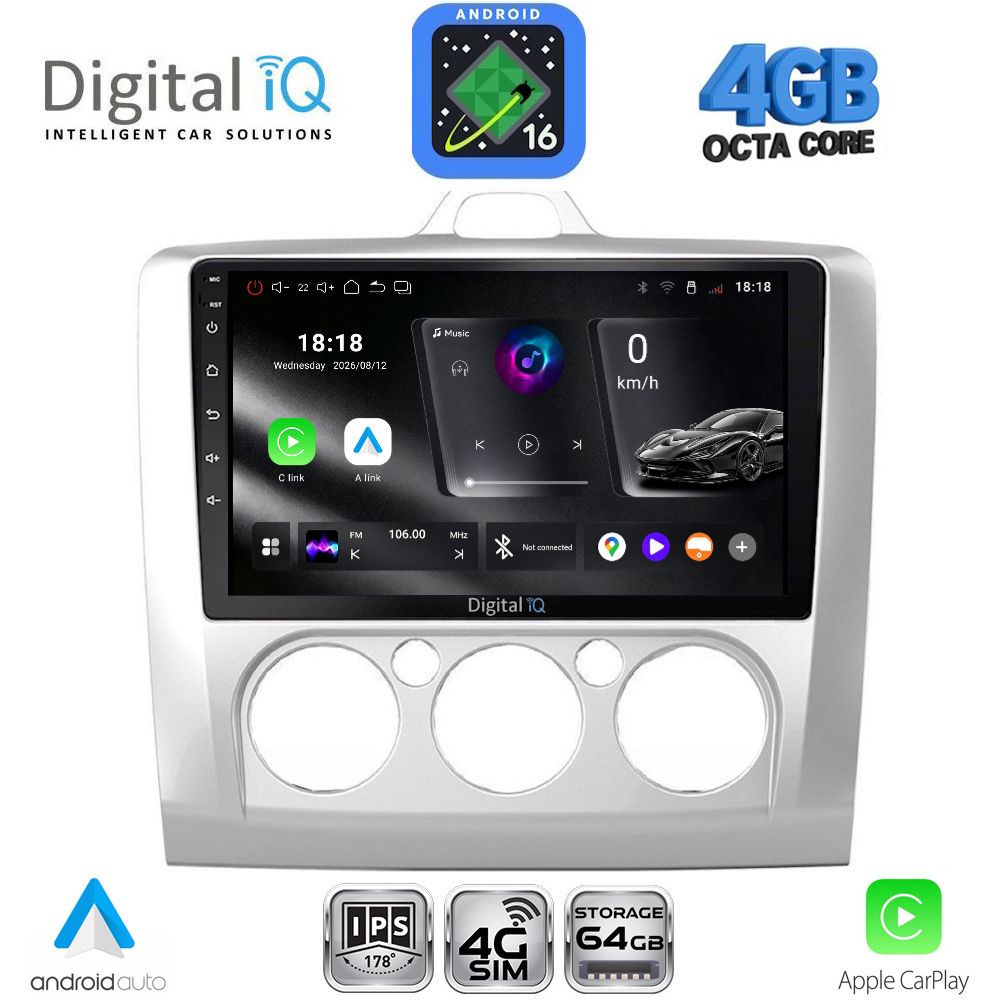 DIGITAL IQ RTG 6156SL_CPA A/C (9inc) MULTIMEDIA TABLET for FORD FOCUS mod. 2005-2012 (SILVER) DIGITAL IQ RTG 6156SL_CPA A/C (9inc) MULTIMEDIA TABLET for FORD FOCUS mod. 2005-2012 (SILVER)