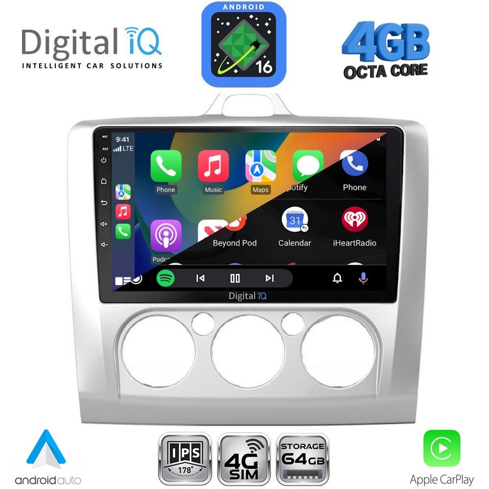 DIGITAL IQ RTG 6156SL_CPA A/C (9inc) MULTIMEDIA TABLET for FORD FOCUS mod. 2005-2012 (SILVER) DIGITAL IQ RTG 6156SL_CPA A/C (9inc) MULTIMEDIA TABLET for FORD FOCUS mod. 2005-2012 (SILVER)