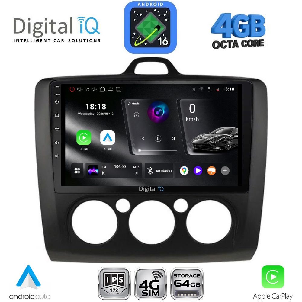 DIGITAL IQ RTG 6156BL_CPA A/C (9inc) MULTIMEDIA TABLET for FORD FOCUS mod. 2005-2012 (BLACK) DIGITAL IQ RTG 6156BL_CPA A/C (9inc) MULTIMEDIA TABLET for FORD FOCUS mod. 2005-2012 (BLACK)