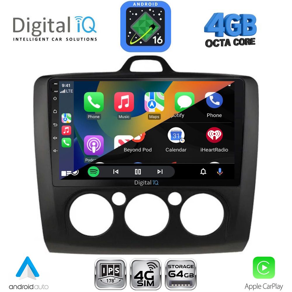 DIGITAL IQ RTG 6156BL_CPA A/C (9inc) MULTIMEDIA TABLET for FORD FOCUS mod. 2005-2012 (BLACK) DIGITAL IQ RTG 6156BL_CPA A/C (9inc) MULTIMEDIA TABLET for FORD FOCUS mod. 2005-2012 (BLACK)