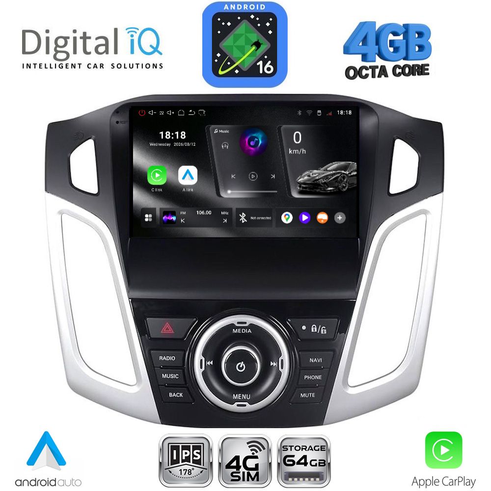 DIGITAL IQ RTG 6157_CPA (9inc) MULTIMEDIA TABLET for FORD FOCUS mod. 2011-2018 DIGITAL IQ RTG 6157_CPA (9inc) MULTIMEDIA TABLET for FORD FOCUS mod. 2011-2018