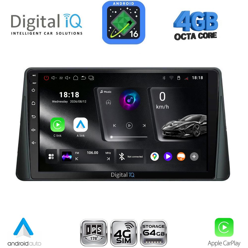 DIGITAL IQ RTG 6158_CPA (9inc) MULTIMEDIA TABLET for FORD FOCUS mod. 2019-2025 DIGITAL IQ RTG 6158_CPA (9inc) MULTIMEDIA TABLET for FORD FOCUS mod. 2019-2025