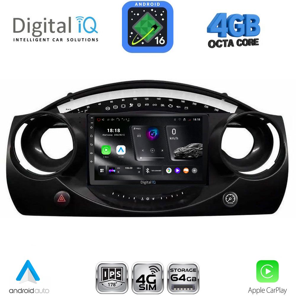 DIGITAL IQ RTG 6063_CPA (9inc) MULTIMEDIA TABLET for MINI COOPER (R50-R52-R53) mod. 2000-2006 DIGITAL IQ RTG 6063_CPA (9inc) MULTIMEDIA TABLET for MINI COOPER (R50-R52-R53) mod. 2000-2006