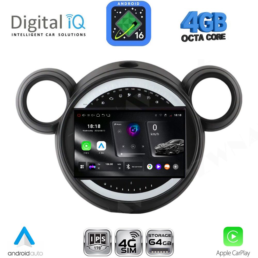 DIGITAL IQ RTG 6065_CPA (9inc) MULTIMEDIA TABLET for MINI COUNTRYMAN (R60) mod. 2010-2016 - PACEMAN (R61) mod. 2013-2016 DIGITAL IQ RTG 6065_CPA (9inc) MULTIMEDIA TABLET for MINI COUNTRYMAN (R60) mod. 2010-2016 - PACEMAN (R61) mod. 2013-2016