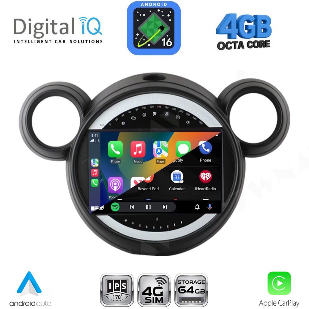 DIGITAL IQ RTG 6065_CPA (9inc) MULTIMEDIA TABLET for MINI COUNTRYMAN (R60) mod. 2010-2016 - PACEMAN (R61) mod. 2013-2016 DIGITAL IQ RTG 6065_CPA (9inc) MULTIMEDIA TABLET for MINI COUNTRYMAN (R60) mod. 2010-2016 - PACEMAN (R61) mod. 2013-2016