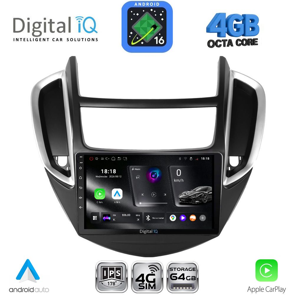 DIGITAL IQ RTG 6080_CPA (9inc) MULTIMEDIA TABLET for CHEVROLET TRAX mod. 2014-2022 DIGITAL IQ RTG 6080_CPA (9inc) MULTIMEDIA TABLET for CHEVROLET TRAX mod. 2014-2022