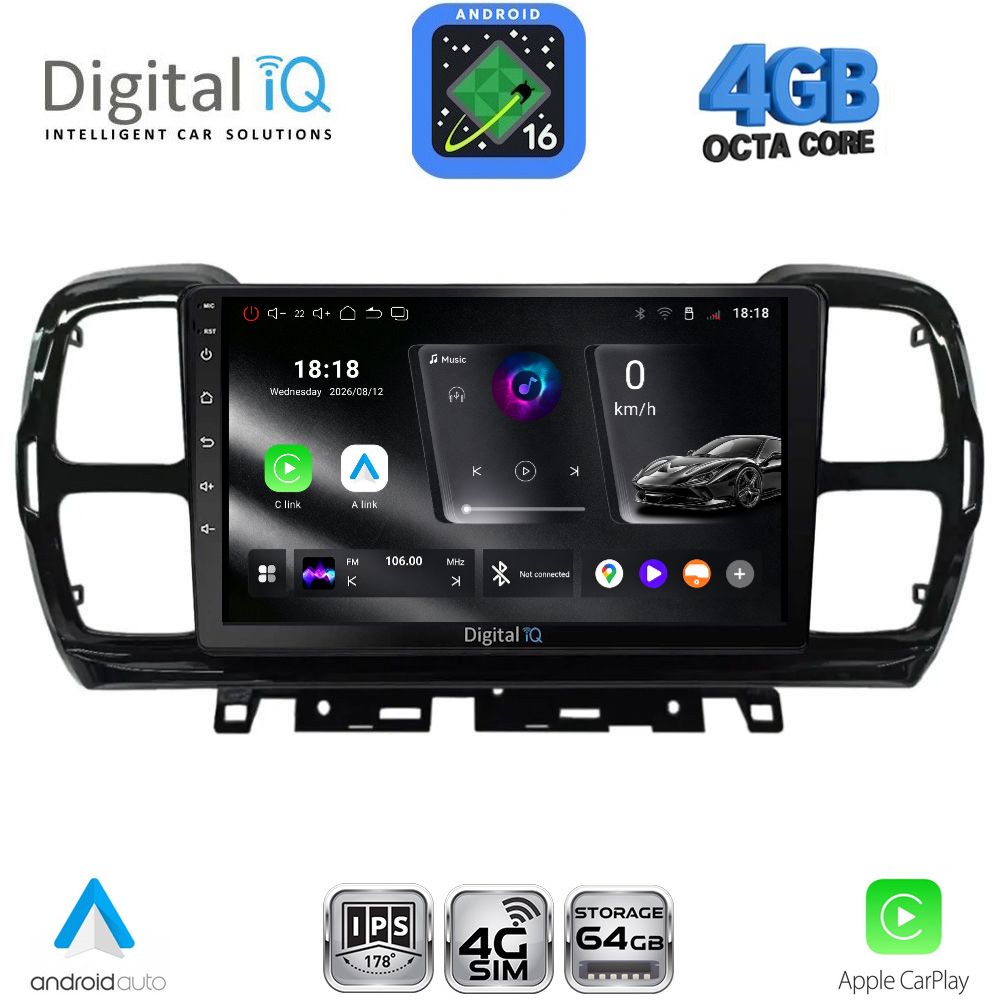 DIGITAL IQ RTG 6088_CPA (9inc) MULTIMEDIA TABLET for CITROEN C5 AIRCROSS mod. 2017-2021 DIGITAL IQ RTG 6088_CPA (9inc) MULTIMEDIA TABLET for CITROEN C5 AIRCROSS mod. 2017-2021