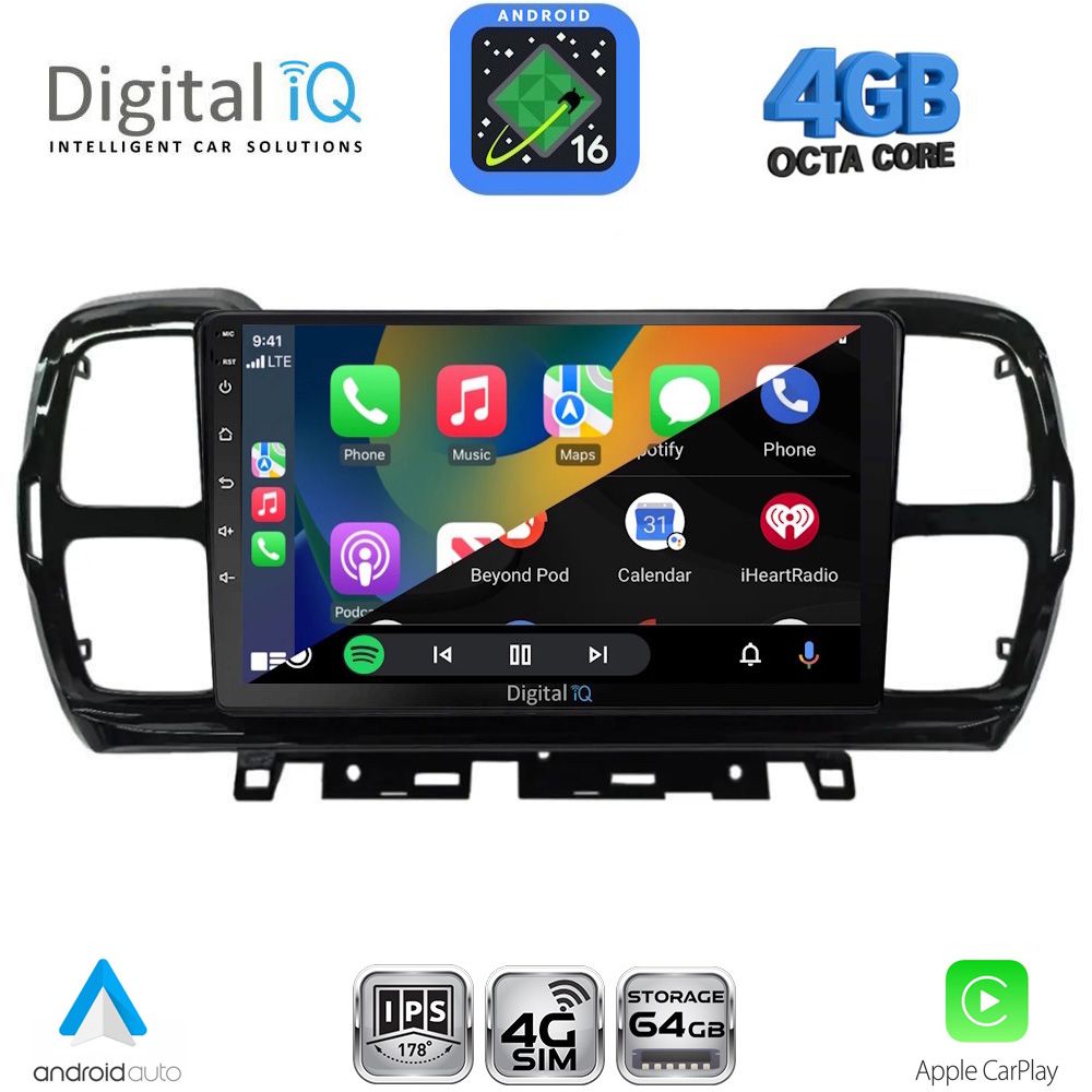DIGITAL IQ RTG 6088_CPA (9inc) MULTIMEDIA TABLET for CITROEN C5 AIRCROSS mod. 2017-2021 DIGITAL IQ RTG 6088_CPA (9inc) MULTIMEDIA TABLET for CITROEN C5 AIRCROSS mod. 2017-2021