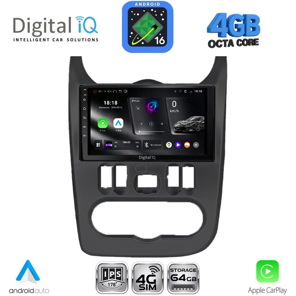DIGITAL IQ RTG 6101BL_CPA (9inc) MULTIMEDIA TABLET for DACIA DUSTER – LOGAN – SANDERO mod. 2006-2012 (BLACK) DIGITAL IQ RTG 6101BL_CPA (9inc) MULTIMEDIA TABLET for DACIA DUSTER – LOGAN – SANDERO mod. 2006-2012 (BLACK)