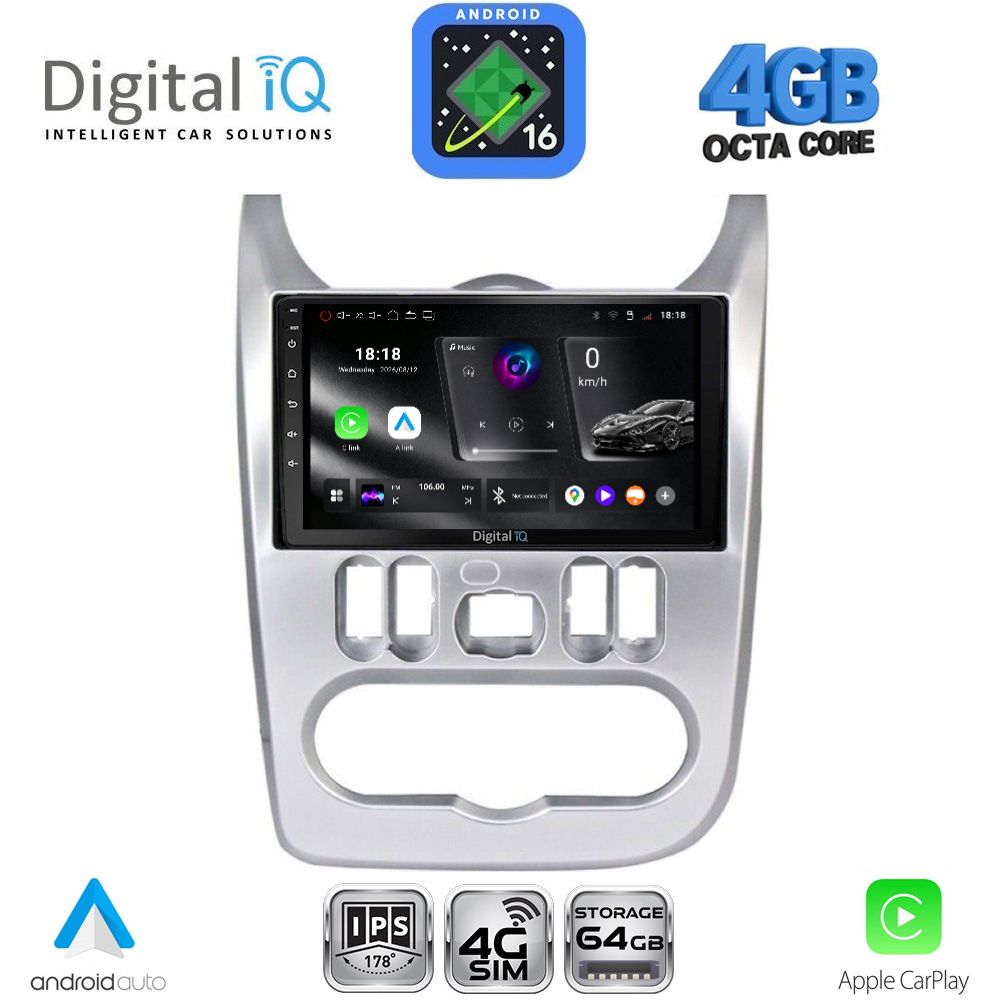 DIGITAL IQ RTG 6101SL_CPA (9inc) MULTIMEDIA TABLET for DACIA DUSTER – LOGAN – SANDERO mod. 2006-2012 (SILVER) DIGITAL IQ RTG 6101SL_CPA (9inc) MULTIMEDIA TABLET for DACIA DUSTER – LOGAN – SANDERO mod. 2006-2012 (SILVER)