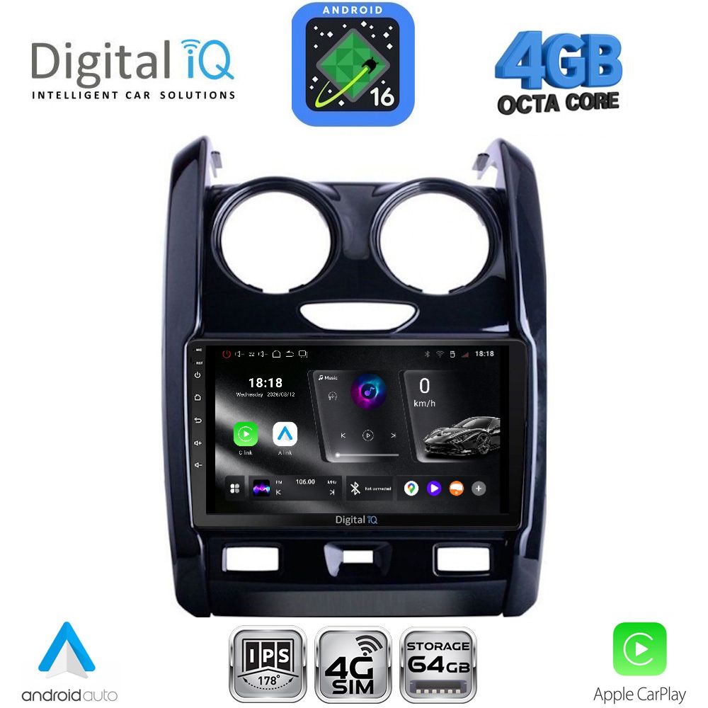 DIGITAL IQ RTG 6103_CPA (9inc) MULTIMEDIA TABLET for DACIA DUSTER mod. 2012-2019 DIGITAL IQ RTG 6103_CPA (9inc) MULTIMEDIA TABLET for DACIA DUSTER mod. 2012-2019