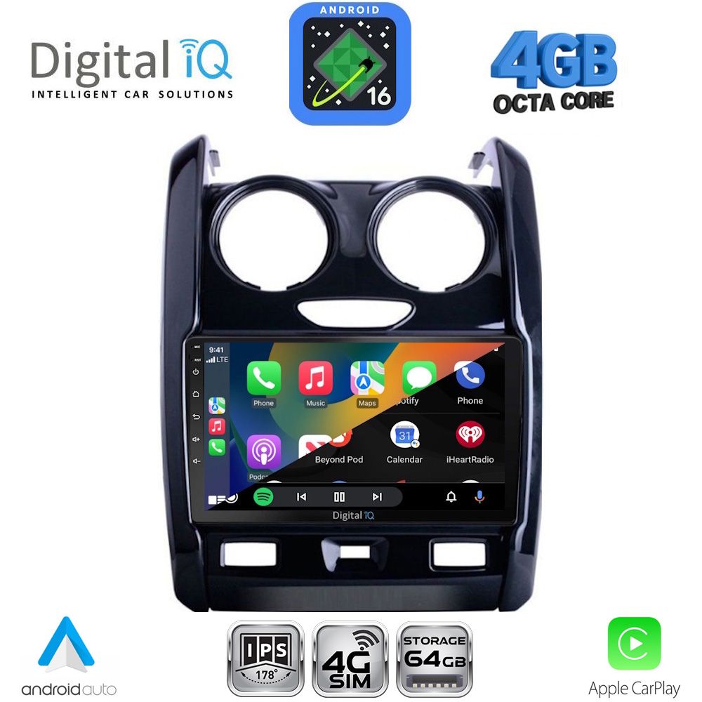 DIGITAL IQ RTG 6103_CPA (9inc) MULTIMEDIA TABLET for DACIA DUSTER mod. 2012-2019 DIGITAL IQ RTG 6103_CPA (9inc) MULTIMEDIA TABLET for DACIA DUSTER mod. 2012-2019