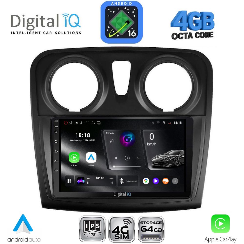 DIGITAL IQ RTG 6108_CPA (9inc) MULTIMEDIA TABLET for DACIA LOGAN – SANDERO mod. 2012-2019 DIGITAL IQ RTG 6108_CPA (9inc) MULTIMEDIA TABLET for DACIA LOGAN – SANDERO mod. 2012-2019