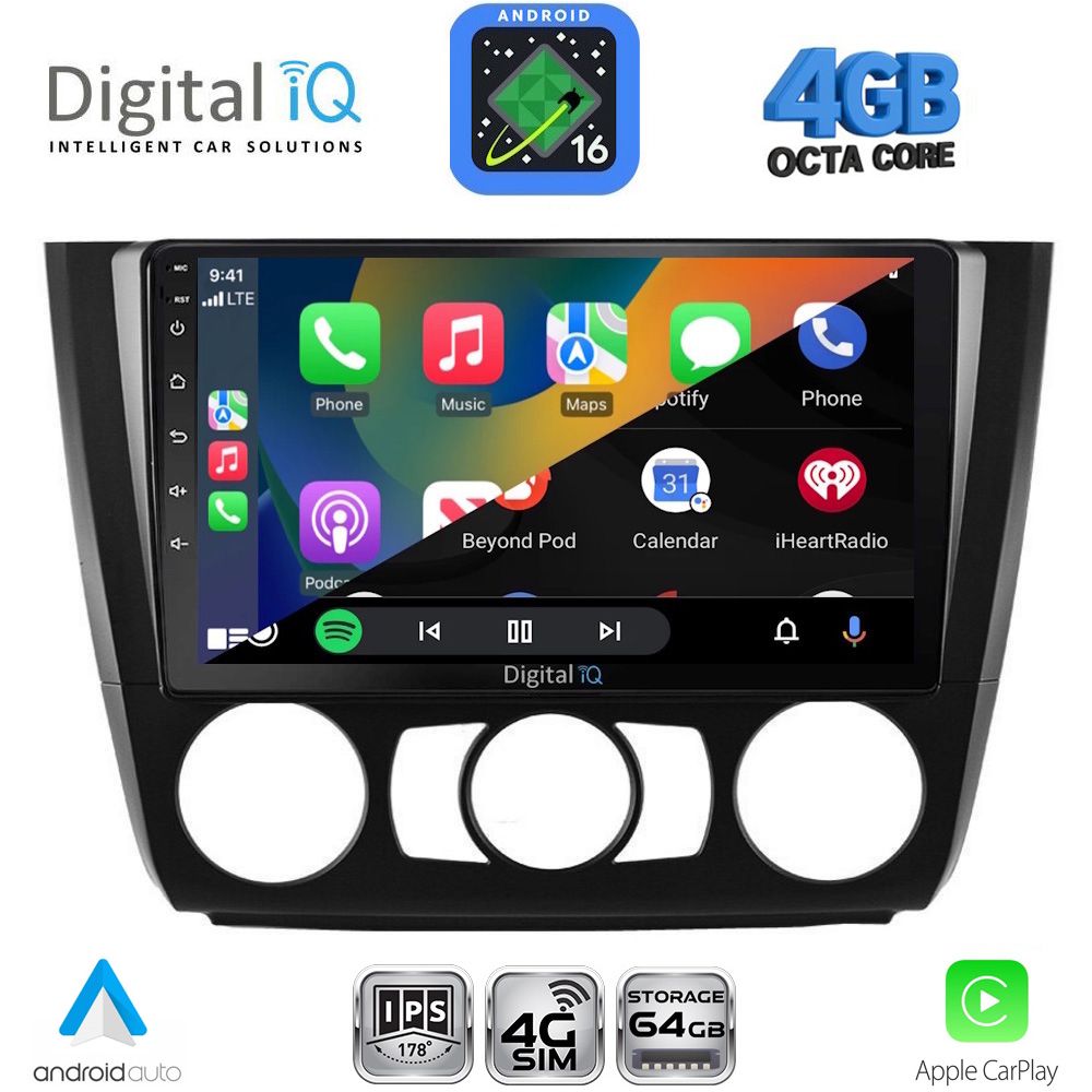 DIGITAL IQ RTG 6040_CPA A/C (9inc) MULTIMEDIA TABLET for BMW S.1 E81-82-87-88 mod. 2004-2013 DIGITAL IQ RTG 6040_CPA A/C (9inc) MULTIMEDIA TABLET for BMW S.1 E81-82-87-88 mod. 2004-2013