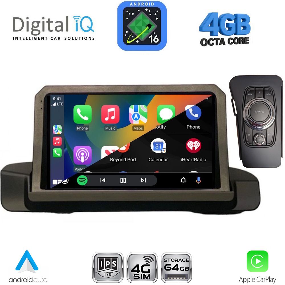 DIGITAL IQ RTG 6044_CPA (9inc) MULTIMEDIA TABLET for BMW S.3 (E90-91-92) mod. 2005-2012 DIGITAL IQ RTG 6044_CPA (9inc) MULTIMEDIA TABLET for BMW S.3 (E90-91-92) mod. 2005-2012