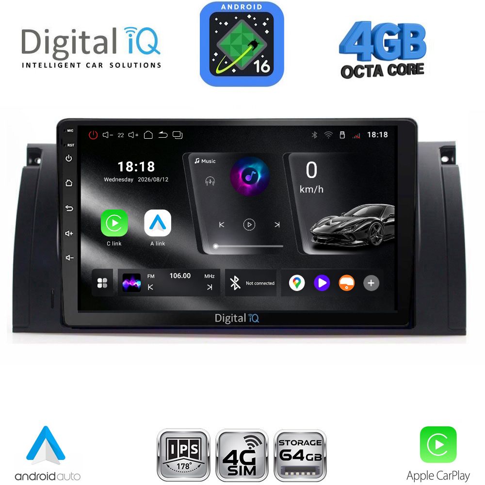 DIGITAL IQ RTG 6045_CPA (9inc) MULTIMEDIA TABLET for BMW Series 5 (E39) mod. 1997-2005 | X5 (E53) mod. 1999-2006 DIGITAL IQ RTG 6045_CPA (9inc) MULTIMEDIA TABLET for BMW Series 5 (E39) mod. 1997-2005 | X5 (E53) mod. 1999-2006