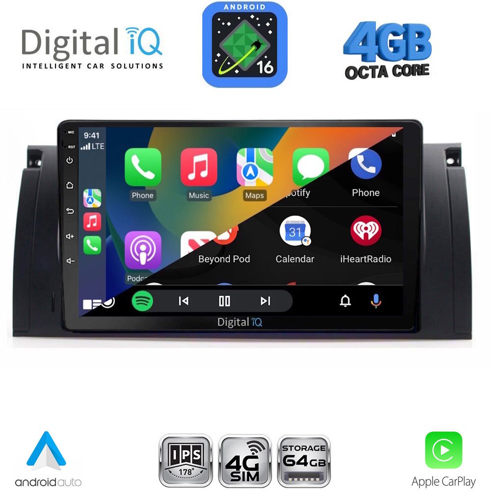 DIGITAL IQ RTG 6045_CPA (9inc) MULTIMEDIA TABLET for BMW Series 5 (E39) mod. 1997-2005 | X5 (E53) mod. 1999-2006 DIGITAL IQ RTG 6045_CPA (9inc) MULTIMEDIA TABLET for BMW Series 5 (E39) mod. 1997-2005 | X5 (E53) mod. 1999-2006