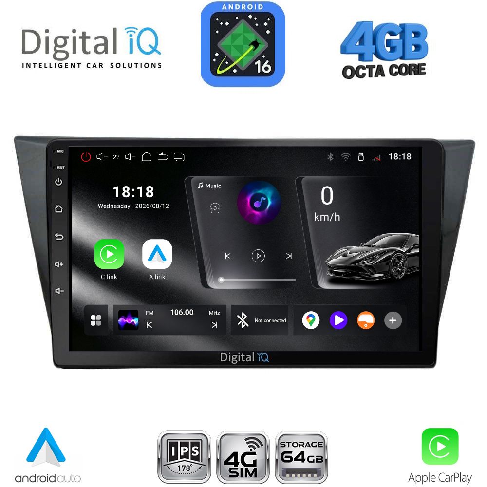 DIGITAL IQ RTG 6761_CPA (10inc) MULTIMEDIA TABLET for VW TIGUAN mod. 2016-2024 DIGITAL IQ RTG 6761_CPA (10inc) MULTIMEDIA TABLET for VW TIGUAN mod. 2016-2024