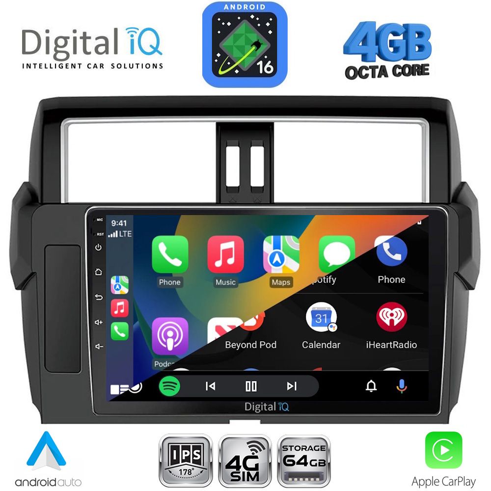 DIGITAL IQ RTG 6777_CPA (10inc) MULTIMEDIA TABLET for TOYOTA PRADO mod. 2014-2017 DIGITAL IQ RTG 6777_CPA (10inc) MULTIMEDIA TABLET for TOYOTA PRADO mod. 2014-2017