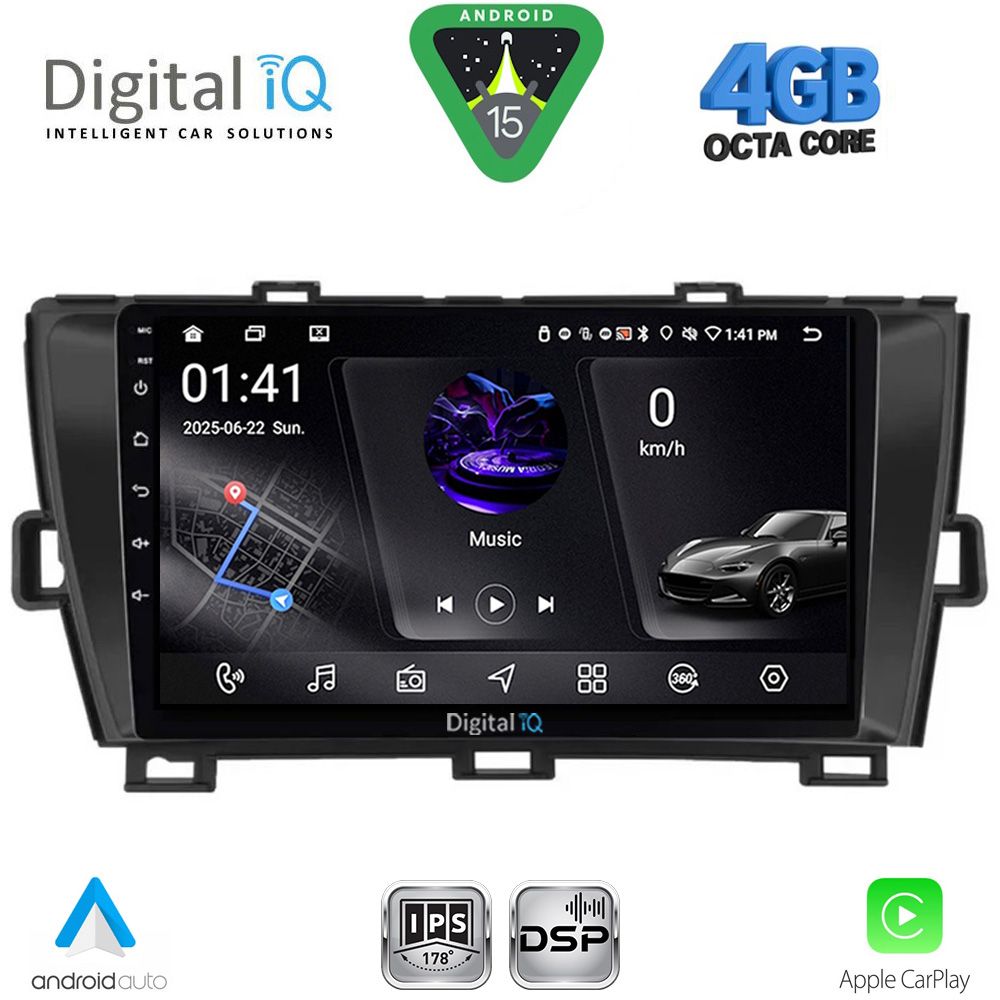 DIGITAL IQ RTG 6726BL_CPA (9inc) MULTIMEDIA TABLET for TOYOTA PRIUS mod. 2009-2015 (BLACK) DIGITAL IQ RTG 6726BL_CPA (9inc) MULTIMEDIA TABLET for TOYOTA PRIUS mod. 2009-2015 (BLACK)