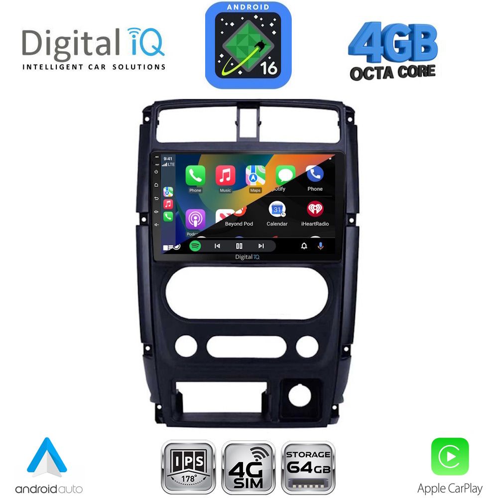 DIGITAL IQ RTG 6678_CPA (9inc) MULTIMEDIA TABLET for SUZUKI JIMNY mod. 2007-2017 DIGITAL IQ RTG 6678_CPA (9inc) MULTIMEDIA TABLET for SUZUKI JIMNY mod. 2007-2017