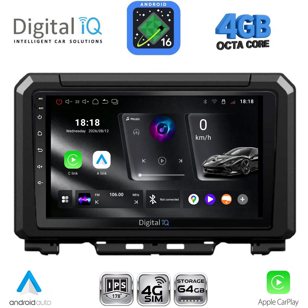 DIGITAL IQ RTG 6679_CPA (9inc) MULTIMEDIA TABLET for SUZUKI JIMNY mod. 2017-2026 DIGITAL IQ RTG 6679_CPA (9inc) MULTIMEDIA TABLET for SUZUKI JIMNY mod. 2017-2026