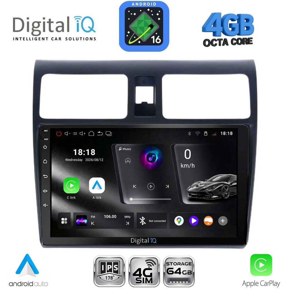 DIGITAL IQ RTG 6684_CPA (10inc) MULTIMEDIA TABLET for SUZUKI SWIFT mod. 2005-2011 DIGITAL IQ RTG 6684_CPA (10inc) MULTIMEDIA TABLET for SUZUKI SWIFT mod. 2005-2011