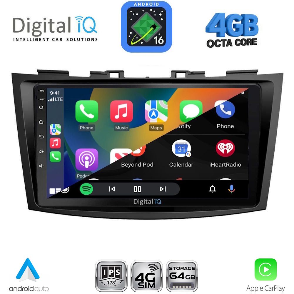 DIGITAL IQ RTG 6685_CPA (9inc) MULTIMEDIA TABLET for SUZUKI SWIFT mod. 2011-2016 DIGITAL IQ RTG 6685_CPA (9inc) MULTIMEDIA TABLET for SUZUKI SWIFT mod. 2011-2016