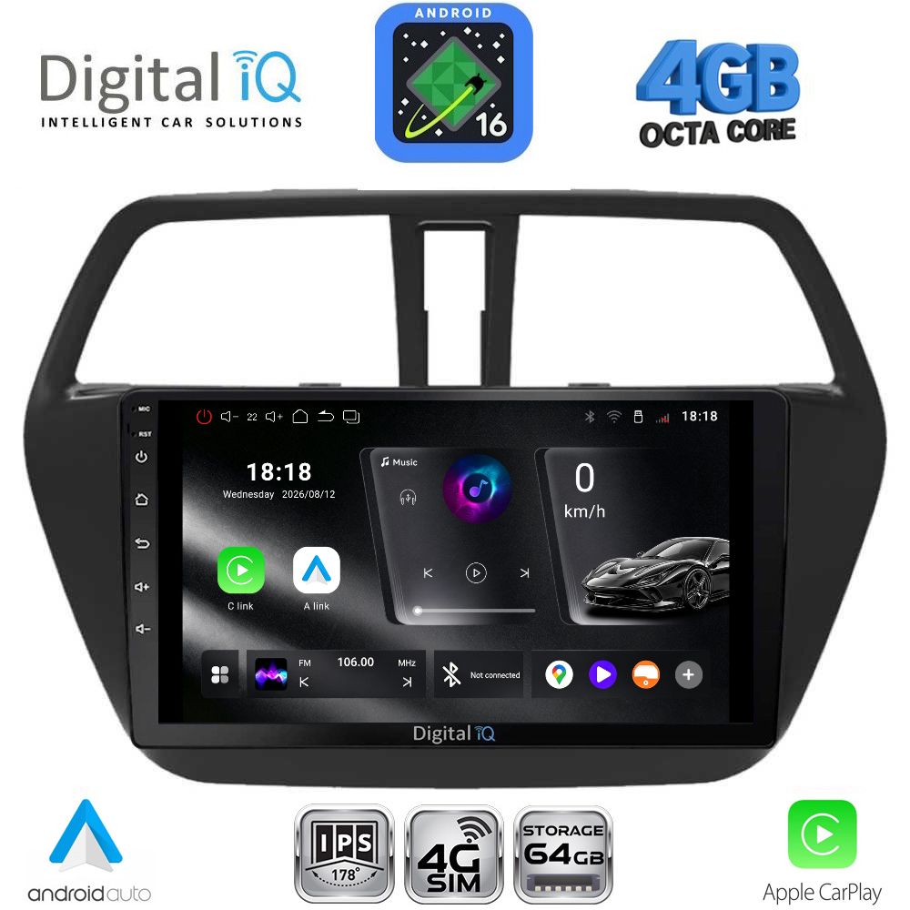 DIGITAL IQ RTG 6689_CPA (9inc) MULTIMEDIA TABLET for SUZUKI SX4 S-CROSS mod. 2014-2021 DIGITAL IQ RTG 6689_CPA (9inc) MULTIMEDIA TABLET for SUZUKI SX4 S-CROSS mod. 2014-2021