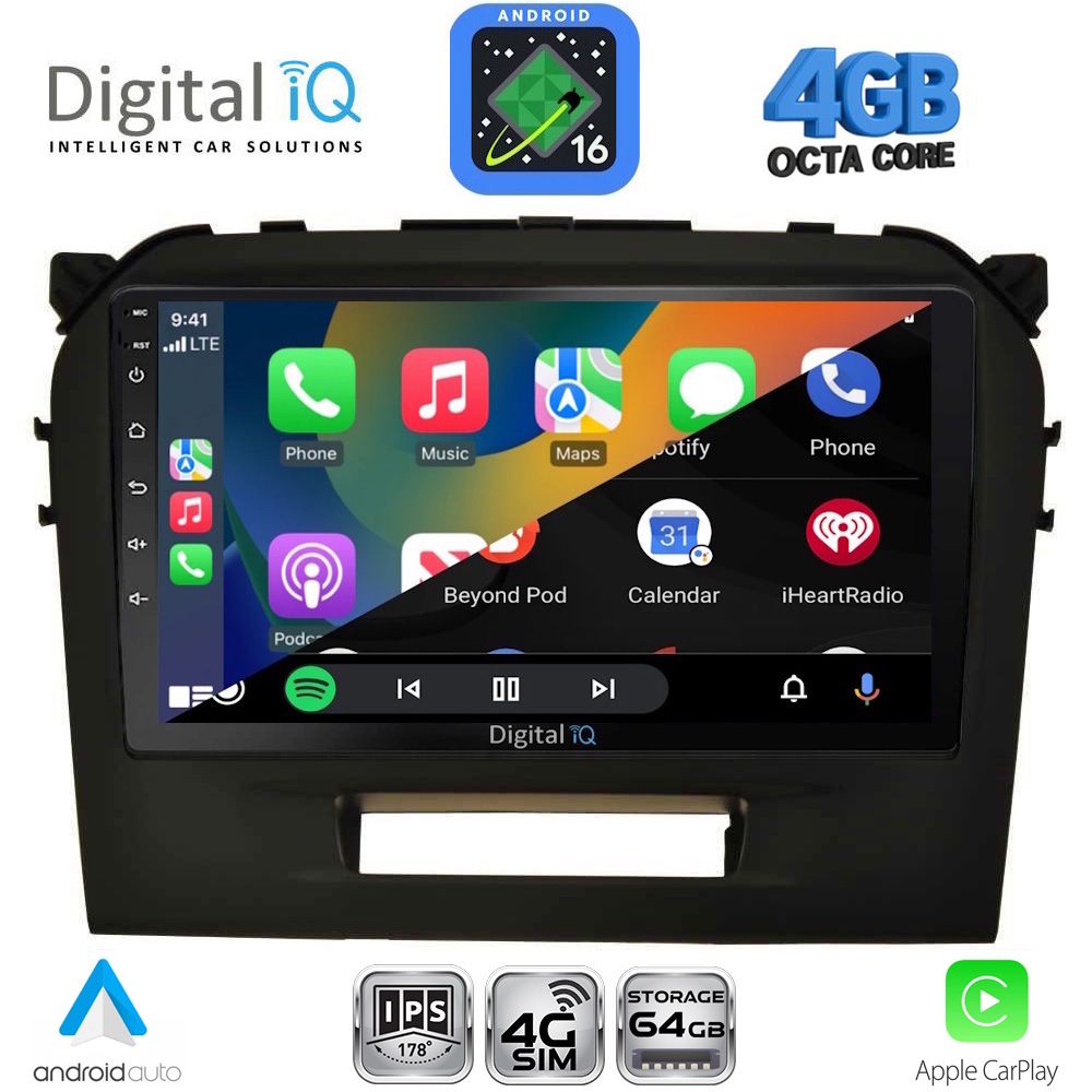 DIGITAL IQ RTG 6697BL_CPA (9inc) MULTIMEDIA TABLET for SUZUKI VITARA mod. 2016-2022 (BLACK) DIGITAL IQ RTG 6697BL_CPA (9inc) MULTIMEDIA TABLET for SUZUKI VITARA mod. 2016-2022 (BLACK)