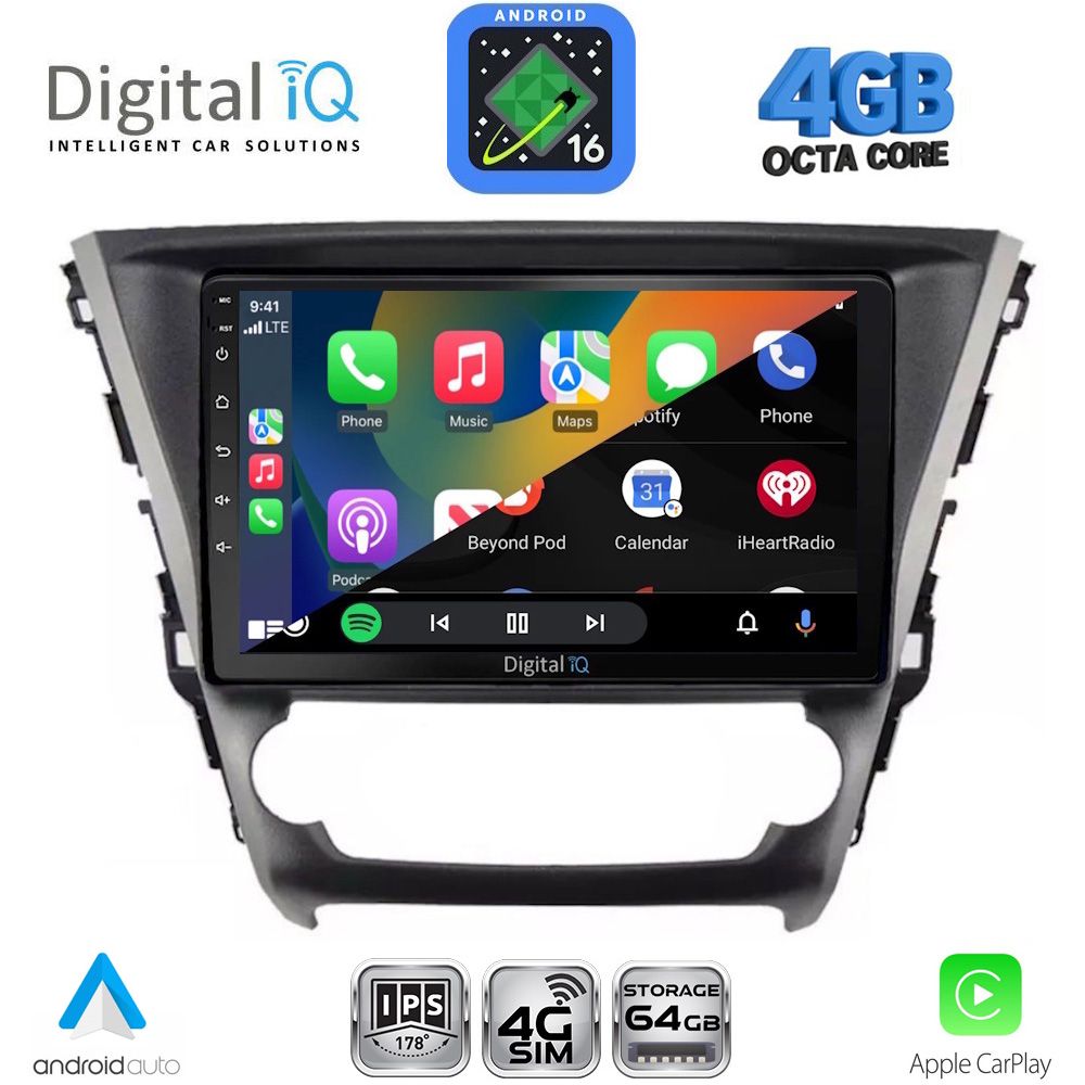 DIGITAL IQ RTG 6706_CPA (10inc) MULTIMEDIA TABLET for TOYOTA AVENSIS mod. 2016-2019 DIGITAL IQ RTG 6706_CPA (10inc) MULTIMEDIA TABLET for TOYOTA AVENSIS mod. 2016-2019