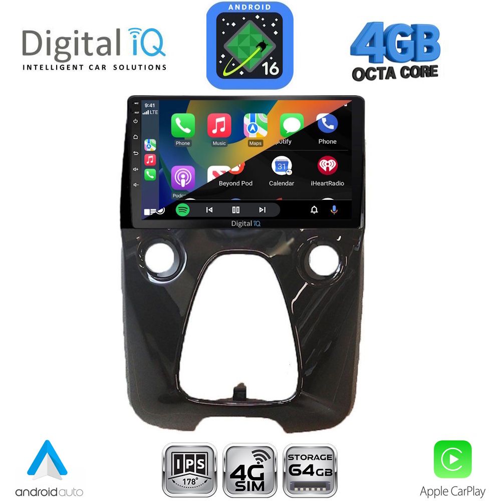 DIGITAL IQ RTG 6708_CPA A/C (10inc) MULTIMEDIA TABLET for CITROEN C1-PEUGEOT 108-TOYOTA AYGO mod. 2014-2022 DIGITAL IQ RTG 6708_CPA A/C (10inc) MULTIMEDIA TABLET for CITROEN C1-PEUGEOT 108-TOYOTA AYGO mod. 2014-2022
