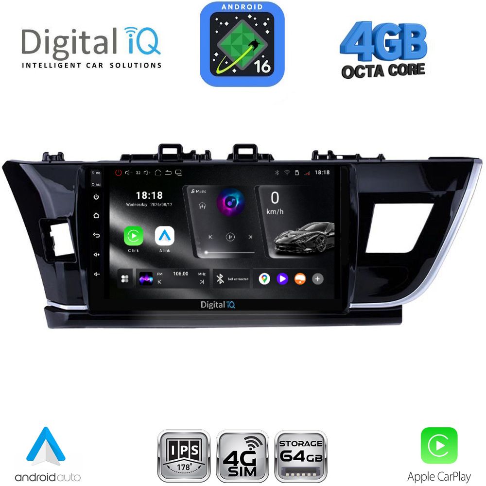 DIGITAL IQ RTG 6714BIG_CPA (10inc) MULTIMEDIA TABLET for TOYOTA COROLLA mod. 2013-2016 DIGITAL IQ RTG 6714BIG_CPA (10inc) MULTIMEDIA TABLET for TOYOTA COROLLA mod. 2013-2016