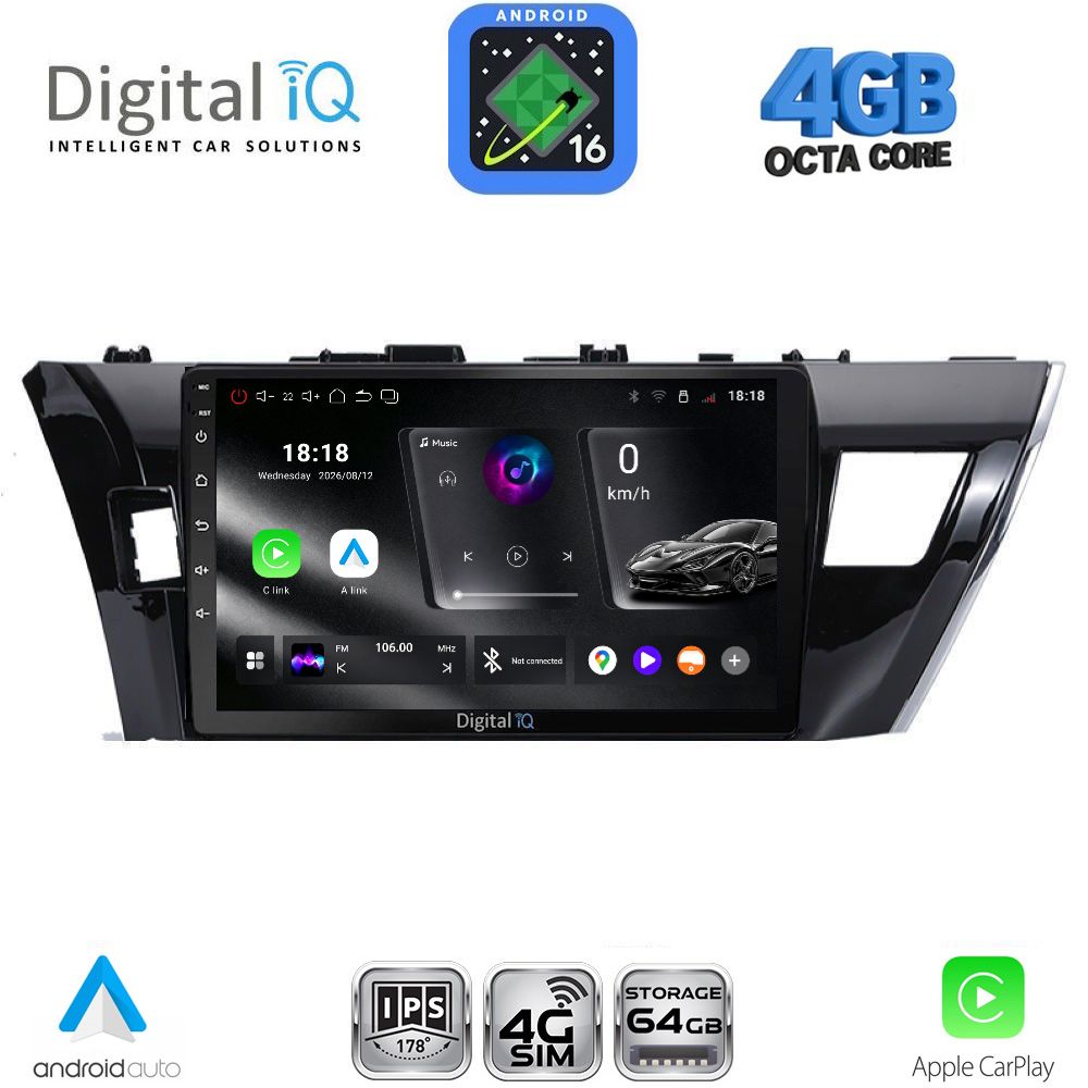 DIGITAL IQ RTG 6714SM_CPA (10inc) MULTIMEDIA TABLET for TOYOTA COROLLA mod. 2013-2016 DIGITAL IQ RTG 6714SM_CPA (10inc) MULTIMEDIA TABLET for TOYOTA COROLLA mod. 2013-2016