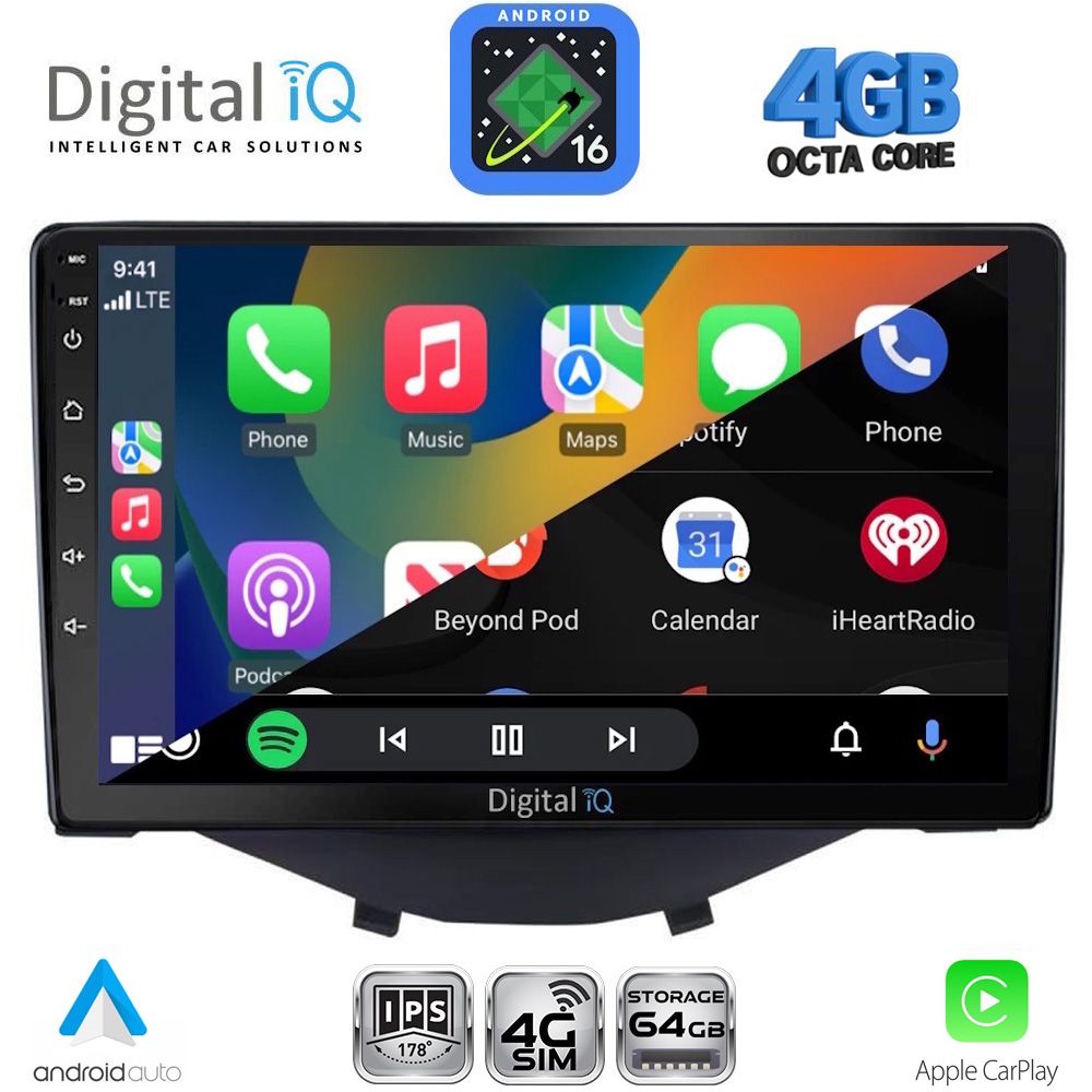 DIGITAL IQ RTG 6715_CPA CLIMA-A/C (9inc) MULTIMEDIA TABLET for CITROEN C1-PEUGEOT 108-TOYOTA AYGO mod. 2014-2022 DIGITAL IQ RTG 6715_CPA CLIMA-A/C (9inc) MULTIMEDIA TABLET for CITROEN C1-PEUGEOT 108-TOYOTA AYGO mod. 2014-2022